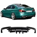DM Autoteile Sport Performance Diffusor Schwarz Glanz 4 Rohr kompatibel für BMW 5er F10 F11 Duplex Nicht M5+ABE