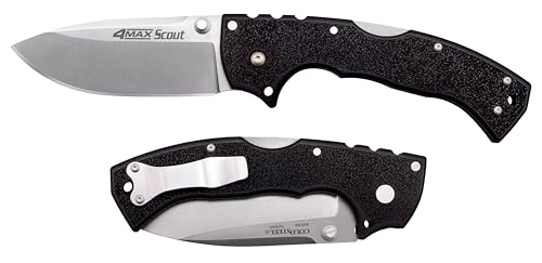 Cold Steel 4 Max Scout Knife/AUS 10A Steel / 10" Overall / 4" Blade / 5mm Thick/Drop Point Blade/Griv-Ex Handle