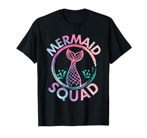 Mermaid Birthday Squad Party Matching Womens Kids T-Shirt