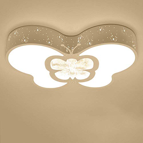 Plafonnier papillon LED 30W pour chambre d'enfant avec télécommande 55x38cm