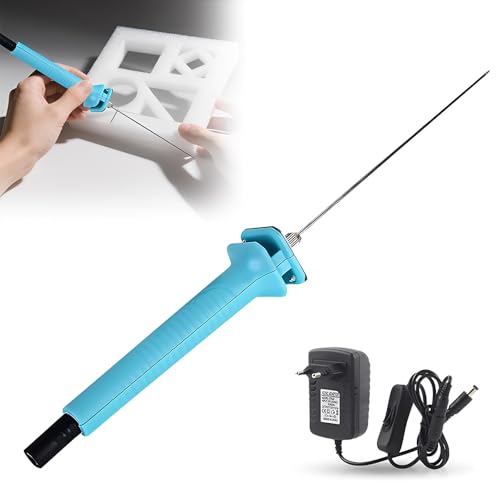 HOVCEH Cortador de Espuma Electrico, 20cm Cortador Poliestireno, 27W Pluma de Corte de Espuma, Cortadora Eléctrica de Alambre Caliente, Hilo CalienteCortador para Bordes de Corte