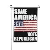 12.5"x18" Save America Vote Republican Flag Vote Republican Garden Flags Double Sided Yard Signs House Decoration