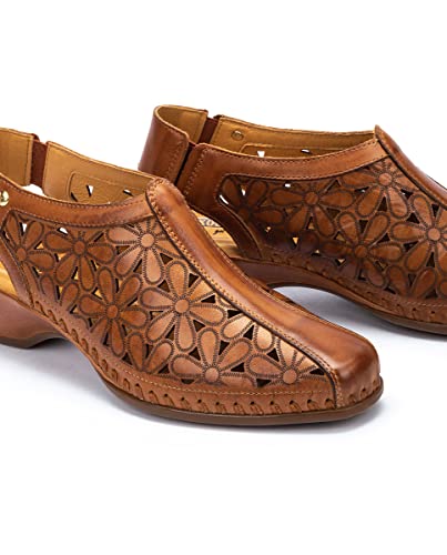 PIKOLINOS Heels Leather Romana for Woman Brandy4