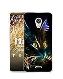 Sunrive Kompatibel mit Wiko Harry Hülle Silikon, Transparent Handyhülle Schutzhülle Etui Hülle (Q Katze 6)+Gratis Universal Eingabestift MEHRWEG