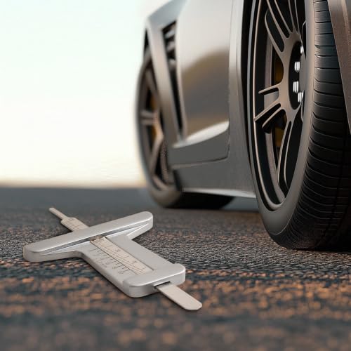 Règle de mesure de profondeur des pneus de voiture Outil d'inspection en métal 0 50 mm pour une analyse et un entretien précis des pneus – vue 6