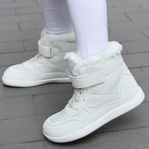 IWIHMIV Toddler Cotton Boots Girls Boys Winter Boots High Top Padded Thickened Winter Shoes Outdoor Non Slip Warm Shoes3