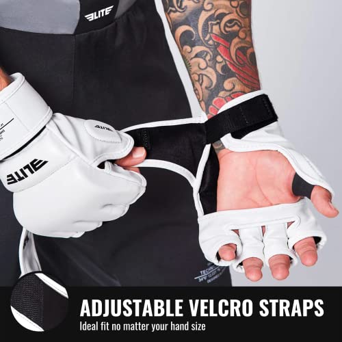 Mma Ufc Gloves For Men, Women, Elite Sports Best Mixed Martial Arts Sparring Training Grappling Fighting Gloves (Black On White, Lxl) #TOP3