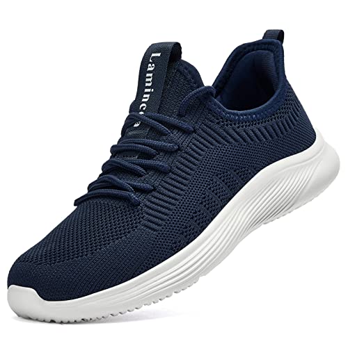 Image of Lamincoa Womens Slip On Walking Shoes Non Slip Casual Road Running Lightweight Mesh Fashion Sneakers for Gym Travel Workout