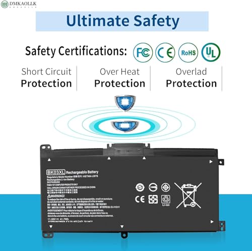 Image of BK03XL Laptop Battery for Compatible HP BK03XL BK03041XL HSTNN-UB7G 916366-541 916366-421 Laptop Battery