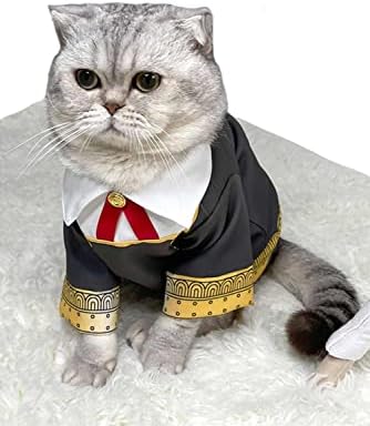 brehiay Cats Spy Family Cosplay Funny Pet Clothes Anya Forger Costume Shirt for Cats Pets Halloween Costume