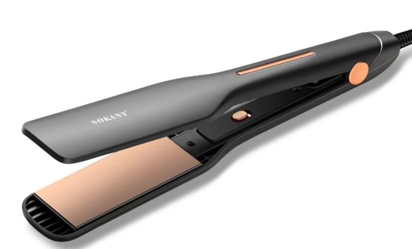 Professional Hair Straightener, Black and Rose Gold, Ceramic