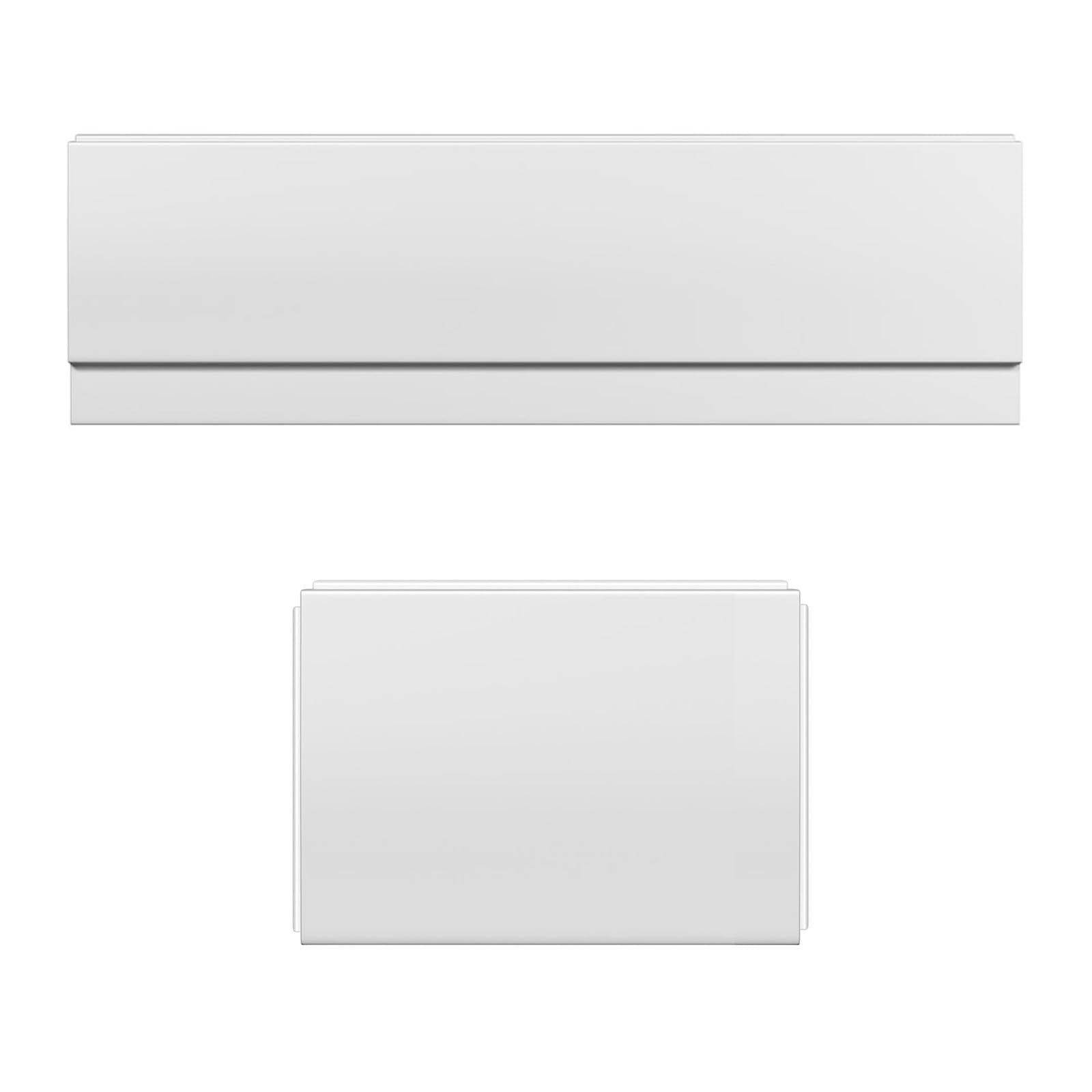 Nes Home White 1700Mm Modern High Gloss Front & End Bath Panel Acrylic Bathroom