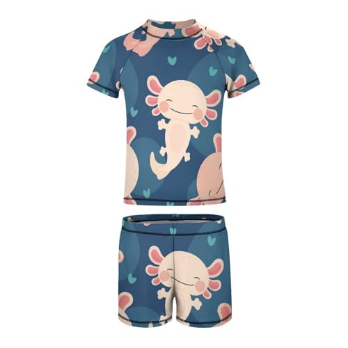 Kawaii AxolotlChildren's Swimsuits Boys Two Piece Suit7-9Y（120cm）2