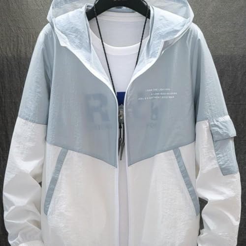 Veste à capuche homme Blue-041 M style coréen pour le printemps
