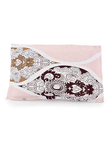 Image of Swayam Pure Cotton Single Bedsheet with 1 Pillow Covers | Size 60 x 90 inch | 160 TC | Ethnic Motifs Design | Soft Breathable Bed Sheet | Comfortable & Durable for Bedroom - Beige