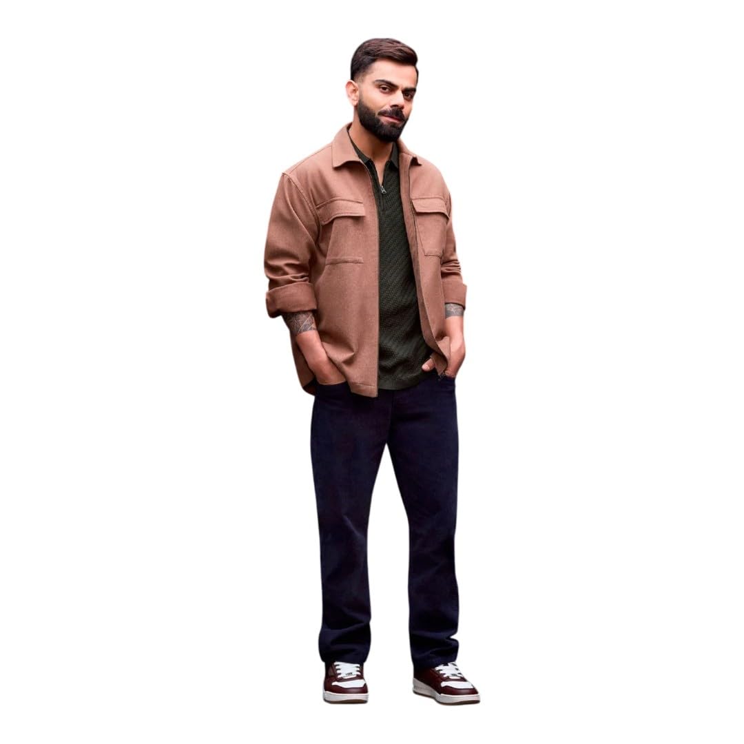 wrogn Men's Cotton Blend Corduroy Trousers | Solid Design | Straight Fit-picture-14