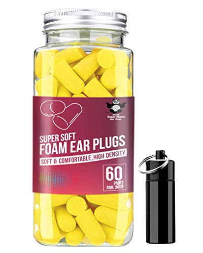 Image of Aseem Ultra Soft Foam Ear plugs for noise cancellation, Ultra Comfortable Premium Noise Reducing ear plugs for sleeping, Loud Sound Reduction, 36 dB Noise Reduction, 60 Pair