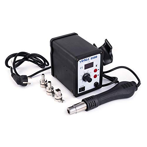 Yihua 858D Heißluftstation SMD Rework Station 650W 100° C. 450 ° C 120L/Min Cover
