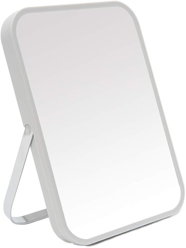 Espelho compacto de mesa YEAKE QS-57-Gray com suporte metálico dobrável, cinza