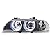 PENSUN Headlights LED Halo Projector Black Fit For 1996-2003 BMW E39 525I 528I 530I M5 Pair Driver and Passenger Side