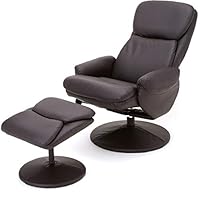 Amazon｜オットマン付 リクライニングチェア B-02 ダークブラウン