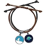 Material: -Wristband: High quality and durable black leather; -Charms: metal