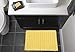 DII Ultra Soft Luxury Spa Ribbed Memory Foam Cotton Bath Mat Place in Front of Shower, Vanity, Bath Tub, Sink, and Toilet, 17 x 24 - Yellow