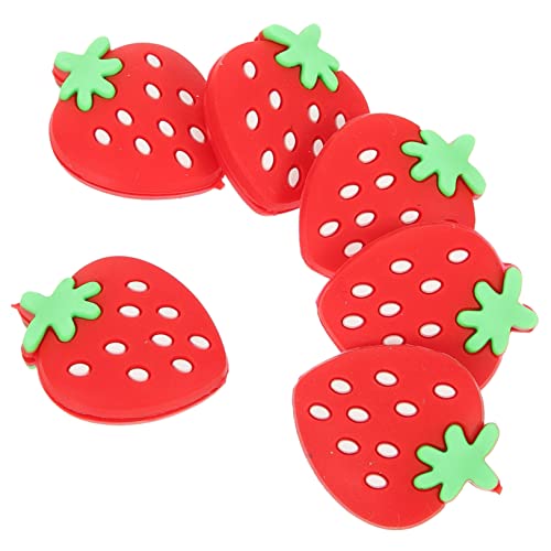 Toddmomy 6Pcs Tennis Racket Vibration Dampeners Silicone Shock Absorbers for Racket Cute Fruit Design Easy to Install Lightweight Tennis Accessories Present for Enthusiasts