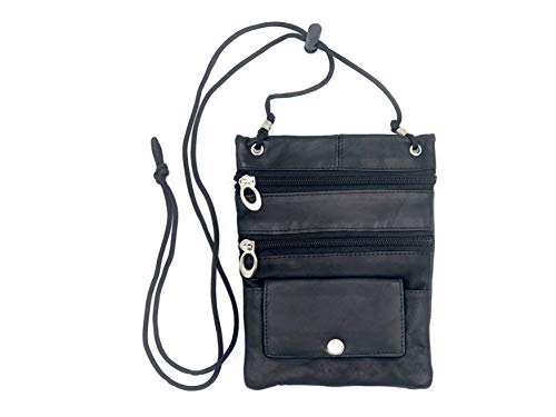 Goson Leather Purse Organizer Shoulder Bag 4 Pocket Micro Handbag Travel Wallet