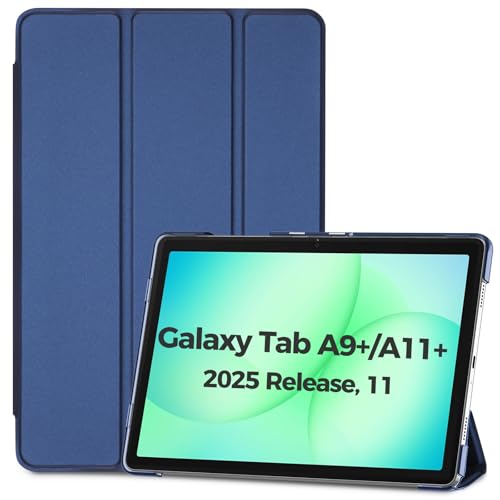 ProCase Smart Case for Galaxy Tab A11+ Plus/A9+ Plus 11 Inch, Slim Stand Hard Back Shell Protective Tablet Cover Folio Case for 11' Galaxy Tab A11+ Plus 2025/A9+ Plus 2023 -Navy
