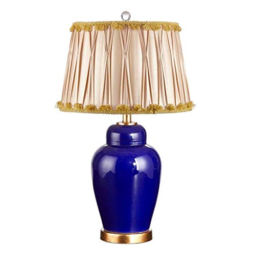 Lampe céramique bleue chic au design minimaliste pour hôtel et maison