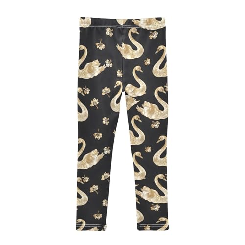 Elegant Swan Golden Girls Leggings Athletic Pants Tights Stretch Bottom2
