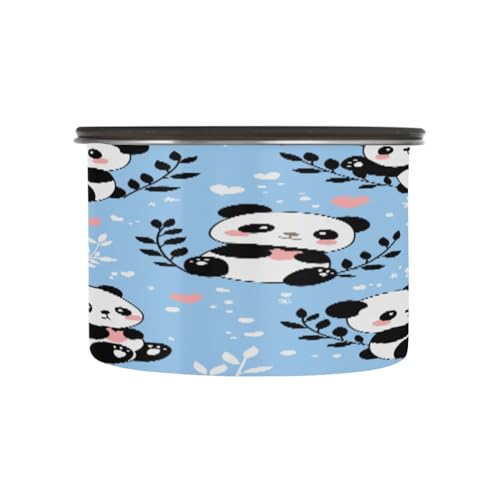 Envase hermético para café de acero inoxidable Panda 17oz
