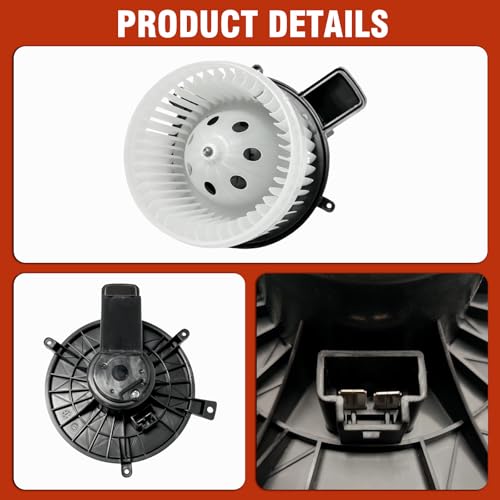 Image of Front Heater Blower Motor fit for Chrysler Town & Country 2008-2016, for Dodge Grand Caravan 2008-2020, Durango 2011-2021, for Jeep Grand Cherokee 2011-2021, Replace OE# 700216, 68029719AB