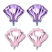 Produktbild Amosfun Folienballons Aluminiumfolie Ballon Muschel Form Dekorativ Ballon Nautische Thema Geburtstag Hochzeit Deko 4 Stück (Lila und Rosa)