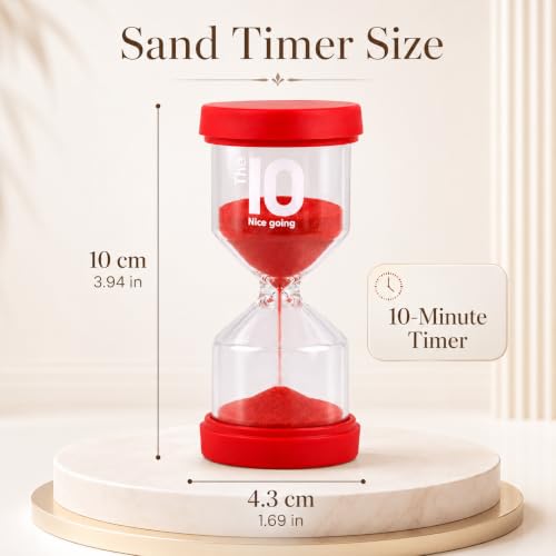 Image of Sand Timer 30 Minute, Sand Clock, Hour Glass Sand Timer Sand Clock Sandtimer Classroom Games Home Kitchen Officesand Clock Timer for Room Hourglass (RED)