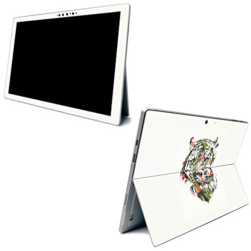 Image of MightySkins Carbon Fiber Skin for Microsoft Surface Pro 7 - Jungle Tiger | Textured Carbon Fiber Finish | Easy to Apply, Remove, and Change Styles | Made in The USA
