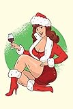 Funny Sexy Pin Up Girl Christmas - Journal Journal Lined about A5 FORMAT - notepad for school and work. Christmas theme, rockabilly, rocker, biker: ... or Santa Claus as a sweet gift - nic