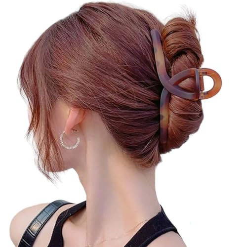 Presilha Piranha de Cabelo Laço Marrom Degradê