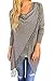 Pink Queen Women's Tassel Hem Open Front Knitwear Cardigan Sweater Coat Gray XL