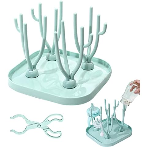Sternstunde Trockenständer Babyflaschen, Trockenständer für Babyflaschen mit Abtropfschale, BPA frei Babyflaschen Zubehör zum Trocknen von Babyflaschensaugern,Bechern und Zubehör Cover