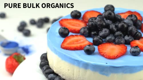 Pure Bulk Organics Blue Spirulina Powder Gorgeous Phycocyanin Food Coloring A Powerful Protein Antioxidant Superfood + Immunity Support > 43 Servings > Includes Collectible Guitar Spoon (1.5 Oz) #TOP4