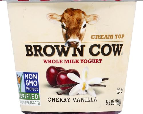 Brown Cow Cream Top Cherry Vanilla on the Bottom Whole Milk Yogurt 5 3 oz Cup - Creamy — view 2