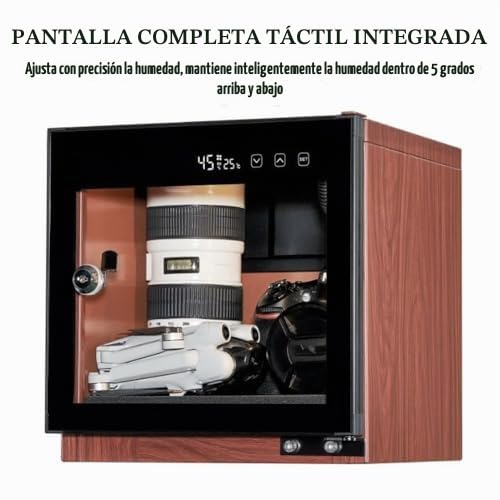 Armario seco electrónico para equipos de fotografía, temperatura constante y luces LED, solución a prueba de humedad para el almacenamiento de cámaras y lentes