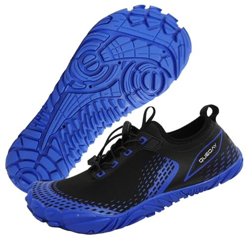 Queday Water Shoes for Women Men Quick Dry Barefoot Shoes Athletic Lightweight Sports Aqua Socks Outdoor Swim Fishing Hiking Diving Surf Walking Kayaking