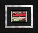Hochwertiger Kunstdruck artissimo, Kunstdruck gerahmt, 45x40cm, AG3087, Friedensreich Hundertwasser: Regentag auf Liebe Wellen, Bild, Wandbild, Poster, Wanddekoration