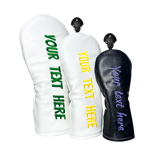 Embroidered Text Golf Headcover