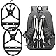 Omoojee 2 Pack Schuhholster für Rucksack mit Clip Aufhänger, Schuhhalter für Sneaker, Stollen, für Reisen, Outdoor, Sport (groß, schwarz), Schwarz, Einfarbig
