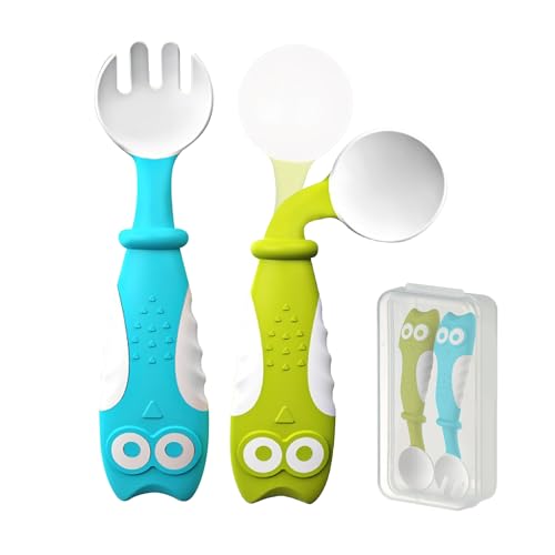 Superbe Bebe SBCUHB1 Kinderbesteck Set Blau Grün