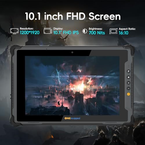 Image of M10A 10.1 inch Windows 11 Pro Rugged Tablet, Intel Core i5, 16GB RAM 128GB SSD, Hot-Swappable Battery, 700 Nits FHD, 4G LTE, IP65 Industrial PC for Diagnostics & Field Service